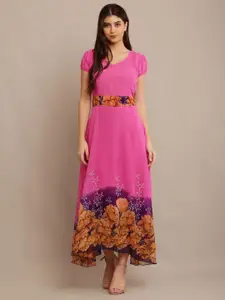Raabta Fashion Women Floral Printed Maxi Dress