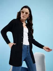 CLAPTON Women Longline Cardigan Sweaters