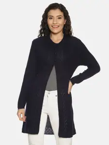 CLAPTON Self Design Woollen Button Shrug