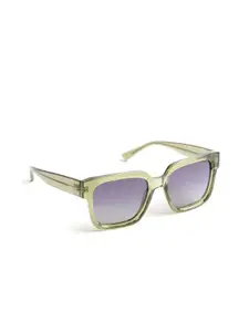 OPIUM Men Wayfarer Sunglasses with Polarised and UV Protected Lens OP-10277-C04-54-Crystal