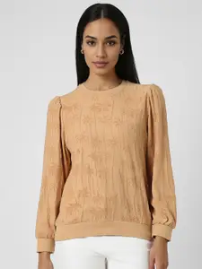 Van Heusen Woman Cotton Self Design Pullover Sweatshirt