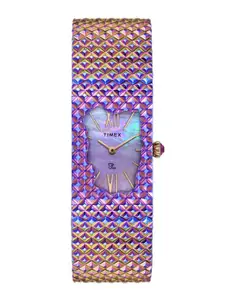 Timex Women Mother of Pearl Dial & Stainless Steel Bracelet Style Straps Analogue Watch