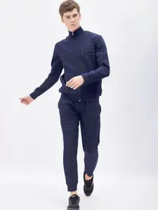 Sweet Dreams Men Mid Rise Long Sleeves Mock Collar Tracksuits