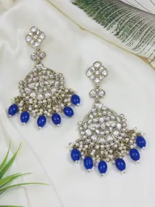 I Jewels Gold-Plated Contemporary Drop Earrings