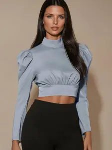 Kotty Women Satin High Neck Party Top