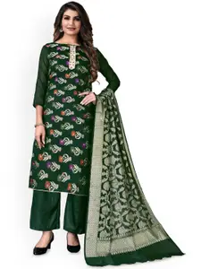 Maroosh Floral Woven Design Gotta Patti Unstitched Dress Material