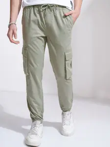 HIGHLANDER Men Slim Fit Cotton Joggers Casual Cargo Trousers