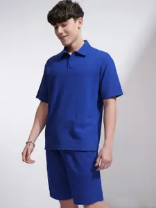 HIGHLANDER Polo Collar Short Sleeves Pure Cotton T-Shirt With Shorts