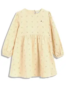 Tommy Hilfiger Girls Round Neck Fit and Flare Dress