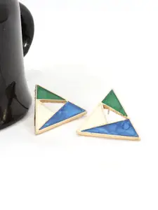VAGHBHATT Stainless Steel Geometric Triangle Shaped Studs