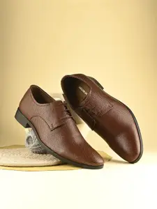 Killer Men Textured Lace-Ups Formal Derbys