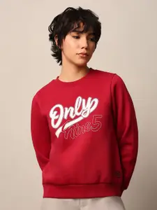 ONLY Women Printed Round Neck Sweatshirt