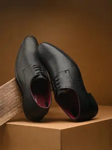 Killer Men Textured Lace-Ups Formal Derbys