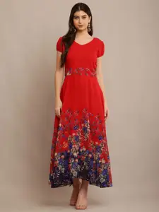Raabta Fashion Women Floral Print Maxi Dress