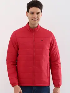 Allen Solly Men Mock Collar Solid Casual Padded Jacket