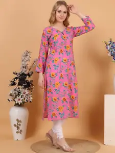 Tulip Eden Floral Printed Georgette Straight Kurta