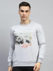 Monte Carlo Men Printed Solid Cotton Pullover Sweatshirt