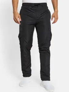 Octave Men Cotton Mid-Rise Solid Track Pants