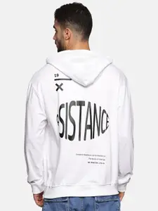 Roadster Men Graphic Printed Cotton Relaxed Fit Hooded Sweatshirts