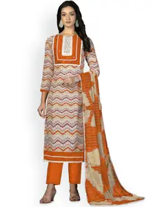 Maroosh Geometric Embellished Unstitched Dress Material