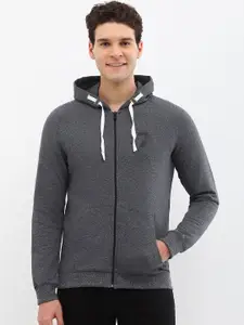 Allen Solly Men Hooded Front-Open Sweatshirt