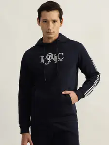 Iconic Men Embroidered Hooded Cotton Sweatshirt