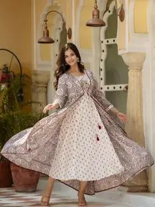 Anouk Women Floral Printed Extended Sleeves Kurta