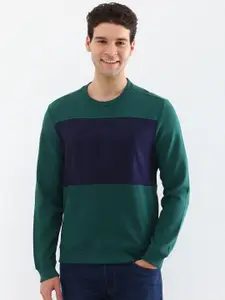 Allen Solly Men Colourblocked Casual Sweatshirt