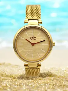 DressBerry Women Brass Dial & Stainless Steel  Analogue Watch MPDB-0017 GP