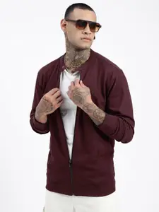 SHOWOFF Men Solid Mandarin Collar Sweatshirt