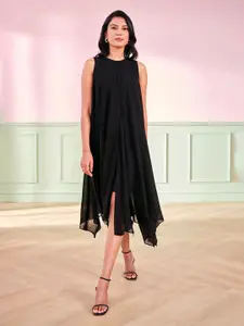 AND A-Line Women Casual Solid Midi Dress