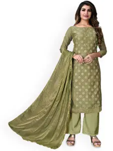 Maroosh Floral Woven Design Gotta Patti Unstitched Dress Material