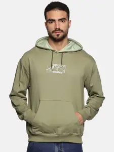 The Roadster Lifestyle Co Men Printed Cotton Relaxed Fit Hooded Sweatshirts