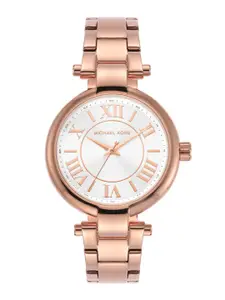 Michael Kors Women Embellished Dial & Stainless Steel Straps Analogue Watch AK_MK7419