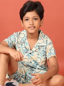 V-Mart Boys Printed Shirt with Shorts