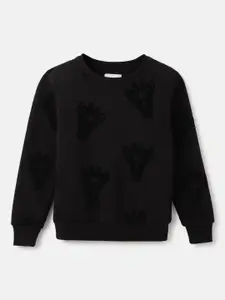 Blue Giraffe Boys Self Design Pullover Sweatshirt