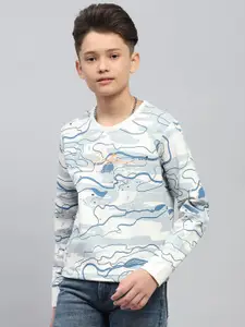 Monte Carlo Boys Printed Cotton Pullover Sweatshirt