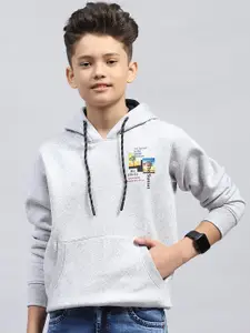 Monte Carlo Boys Applique Graphic Printed Cotton Sweatshirt
