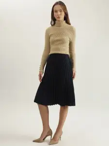 ELLE Women Ribbed Turtle Neck Pullover Style Sweater