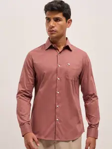 THE BEAR HOUSE Tailored Fit Spread Collar Pure Cotton Formal Shirt