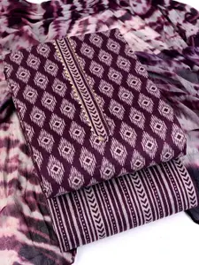 Sun Fashion And Lifestyle Ethnic Motifs Printed Gotta Patti Unstitched Dress Material