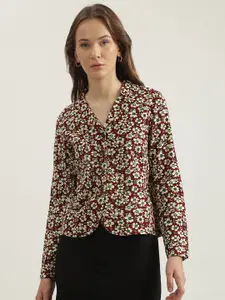 Iconic Printed Cotton Single Breasted Blazer