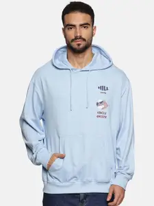 The Roadster Lifestyle Co Men Printed Cotton Relaxed Fit Hooded Sweatshirts