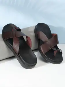 Teakwood Leathers Men Leather Comfort Sandals