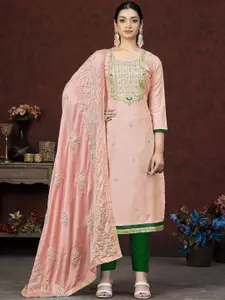 Maroosh Floral Embroidered Unstitched Dress Material