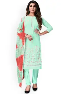 Maroosh Floral Embellished Unstitched Dress Material