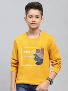 Monte Carlo Boys Printed Solid Cotton Pullover Sweatshirt