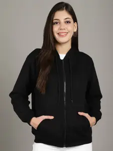 GRACIT Women Hooded Front-Open Sweatshirt