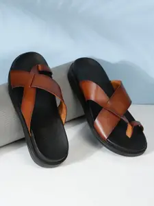 Teakwood Leathers Men Leather Comfort Sandals