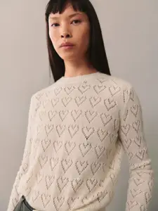 MANGO Open-Knit Pullover